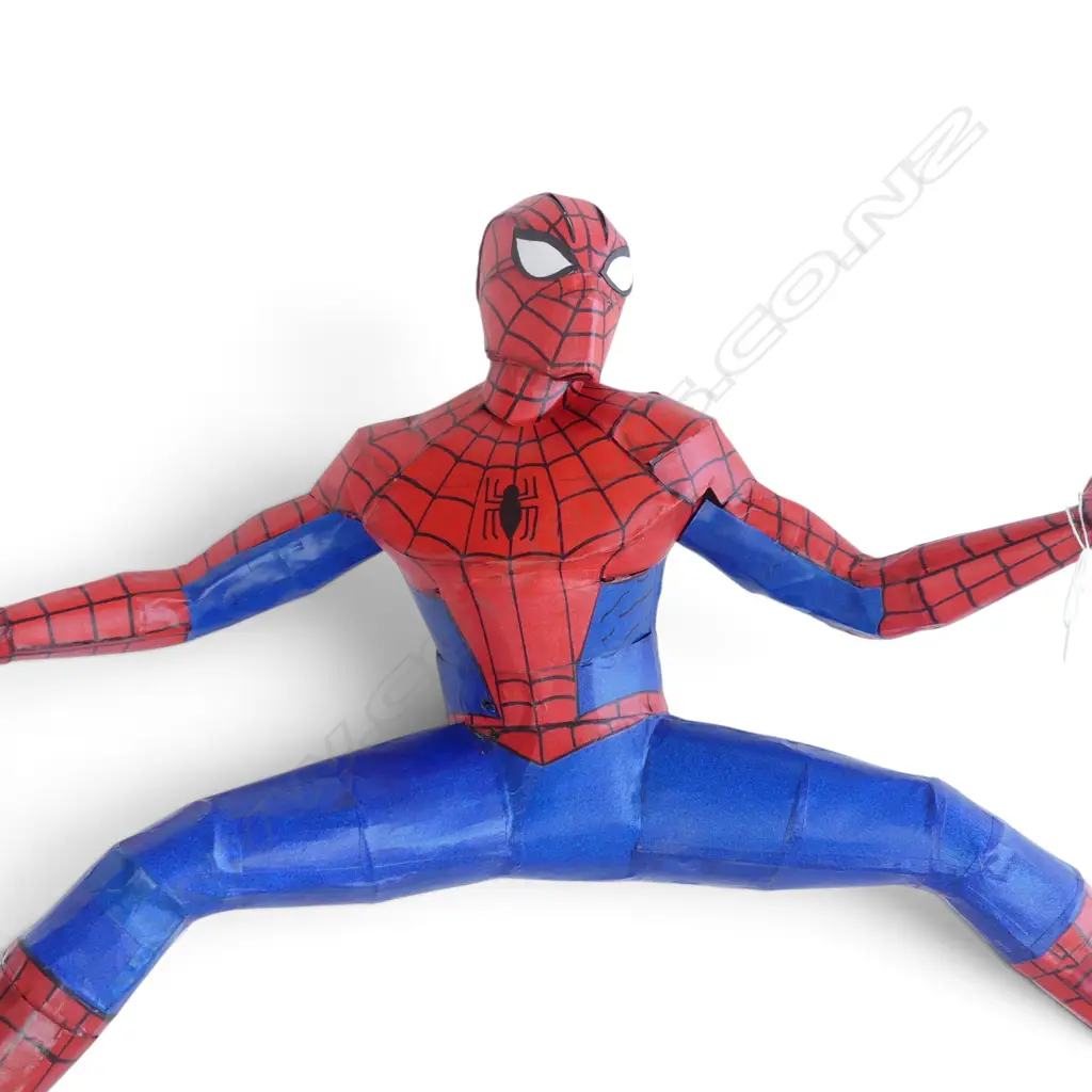 HAND MADE CARDBOARD SPIDER MAN BY STEFSKI NZ, SIGNED W.600mm Image 1++