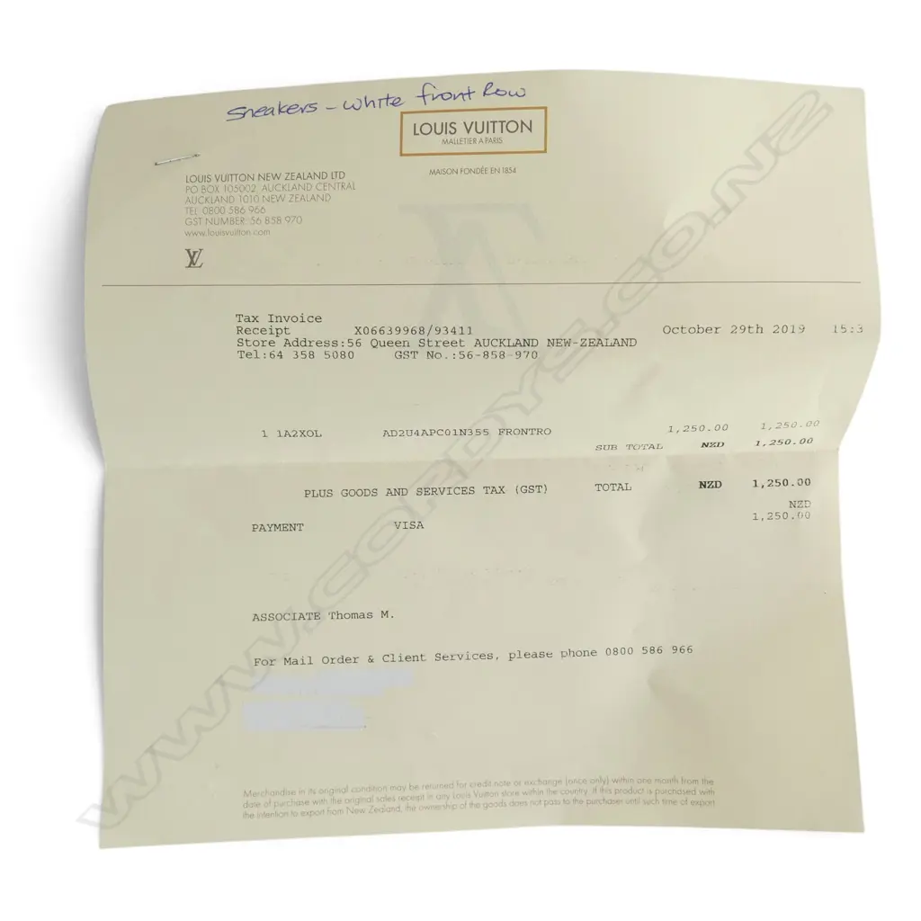 PR LOUIS VUITTON WHITE FRONTRO SNEAKERS women size 35 1/2, w. receipt Image 1++