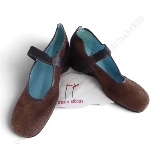 PR ITALIAN THIERRY REBOTIN SHOES, SZ W41, brown, unworn condition, ex SCARPA