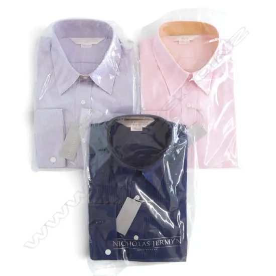 3 NICHOLAS JERMYN SHIRTS W SZ 12, new in packaging