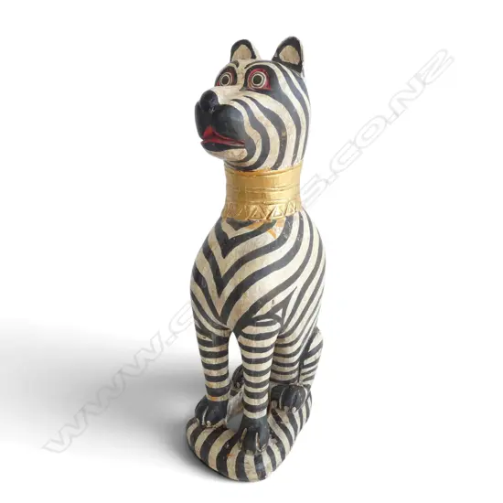 VINTAGE WOODEN INDONESIAN FOLK ART TIGER/DOG. H.500mm