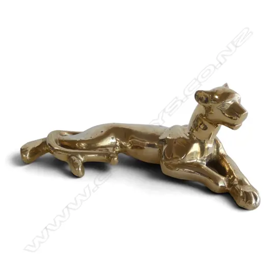 BRASS LEOPARD ORNAMENT L.420mm