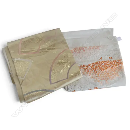 2 HAND WOVEN SILK OBE