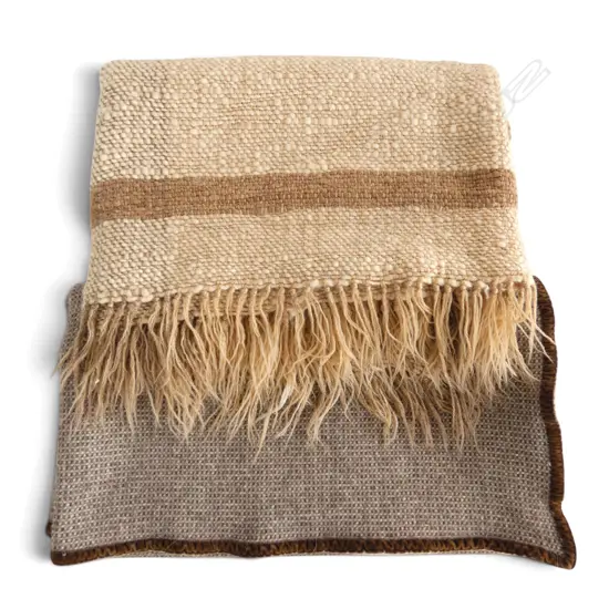 2 X VINTAGE NZ WOOL BLANKETS KNEE RUG (one with some marks), LARGEST 1200 X 1900MM