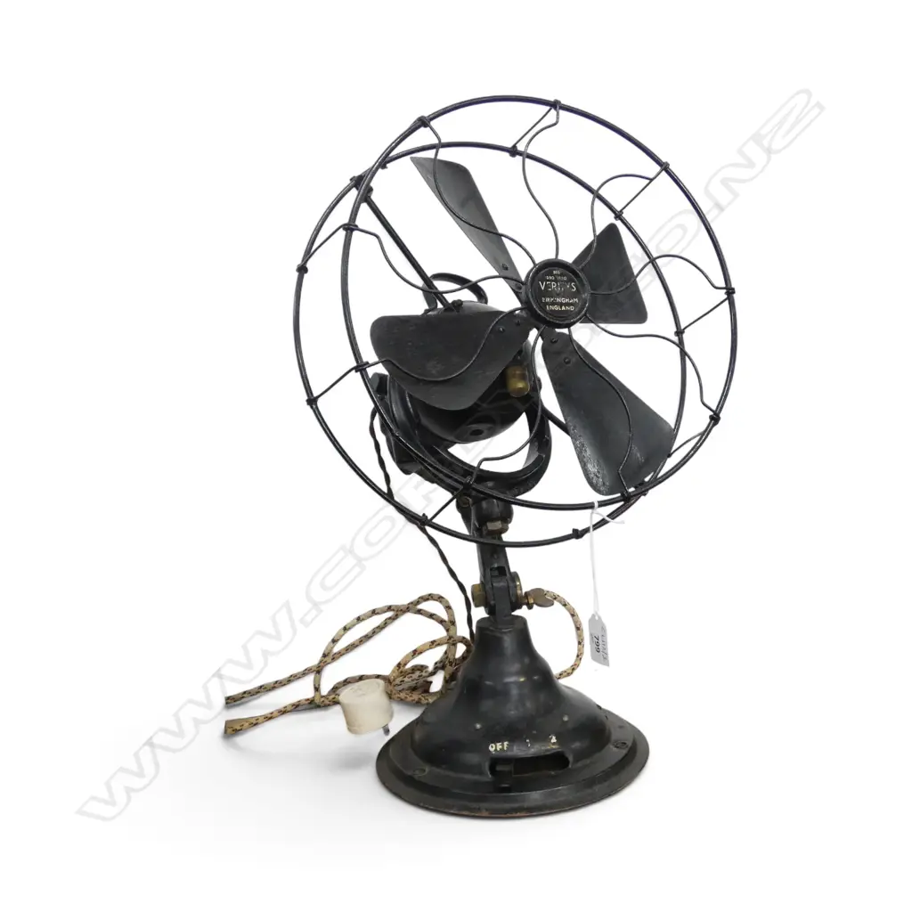 VINTAGE ELECTRIC FAN 'VERITYS BIRMINGHAM ENGLAND' H.500mm Image 1++