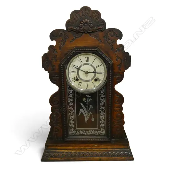 ANTIQUE ANSONIA GINGERBREAD MANTLECLOCK H570MM