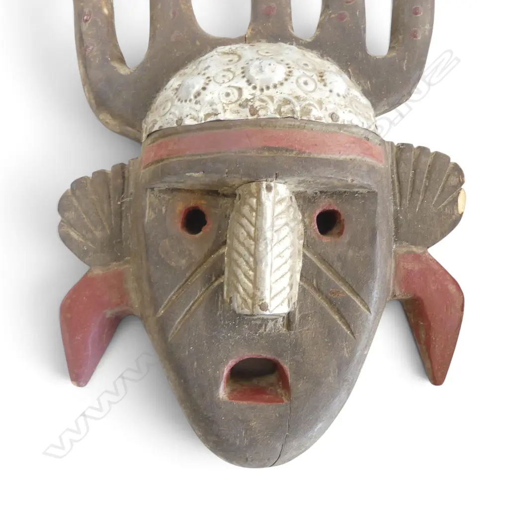2 AFRICAN WALL MASKS L.570mm Image 1++