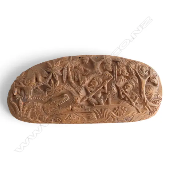 PNG CARVED WOODEN STORY BOARD 250x570mm