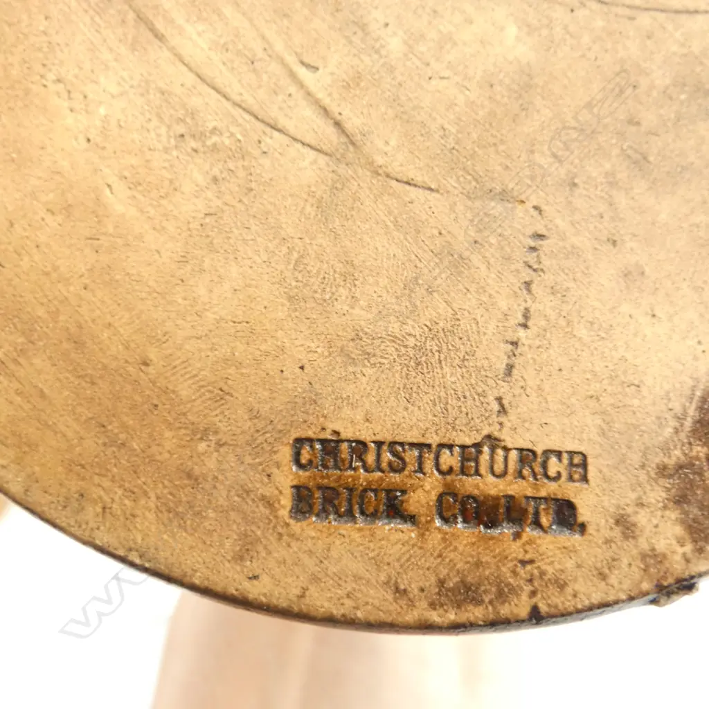 2 JUGS (LARGEST CHRISTCHURCH BRICK CO. LTD. H.190mm + BOWL 270mm dia FAULTS Image 1++