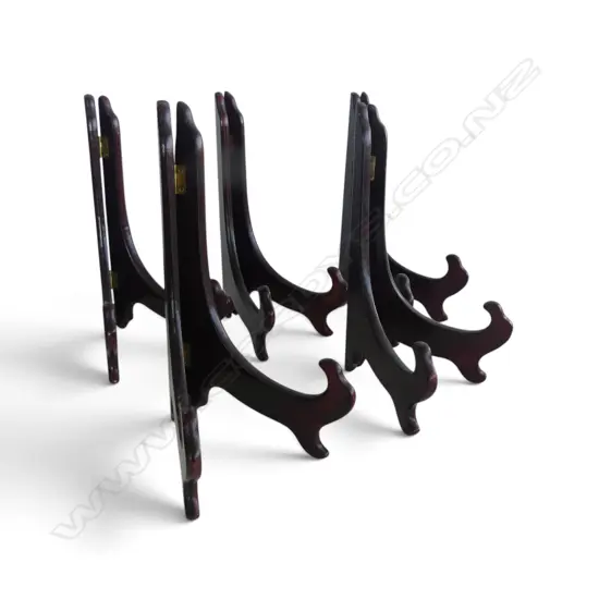 5 LG WOODEN PLATE STANDS H.230mm