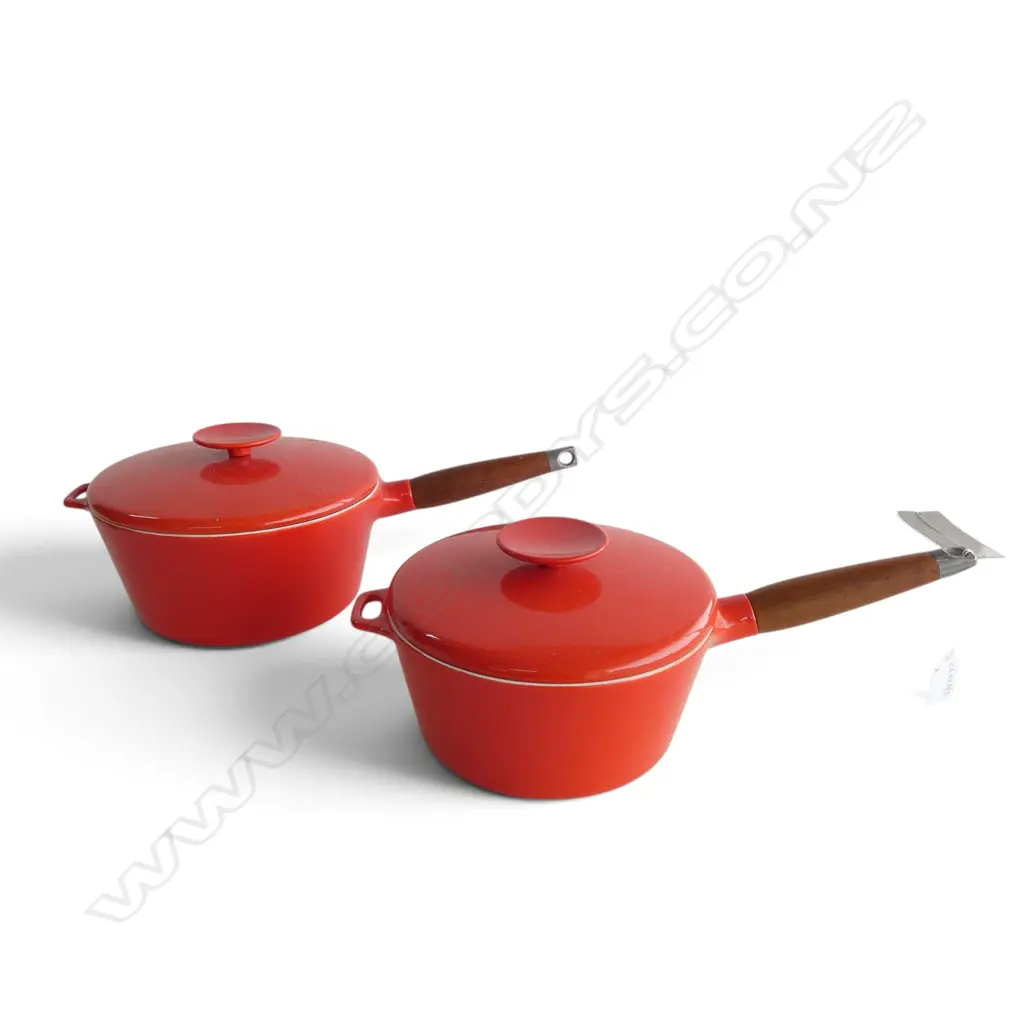 2 COPCO DENMARK LIDDED PANS 220, 200mm dia Image 1++