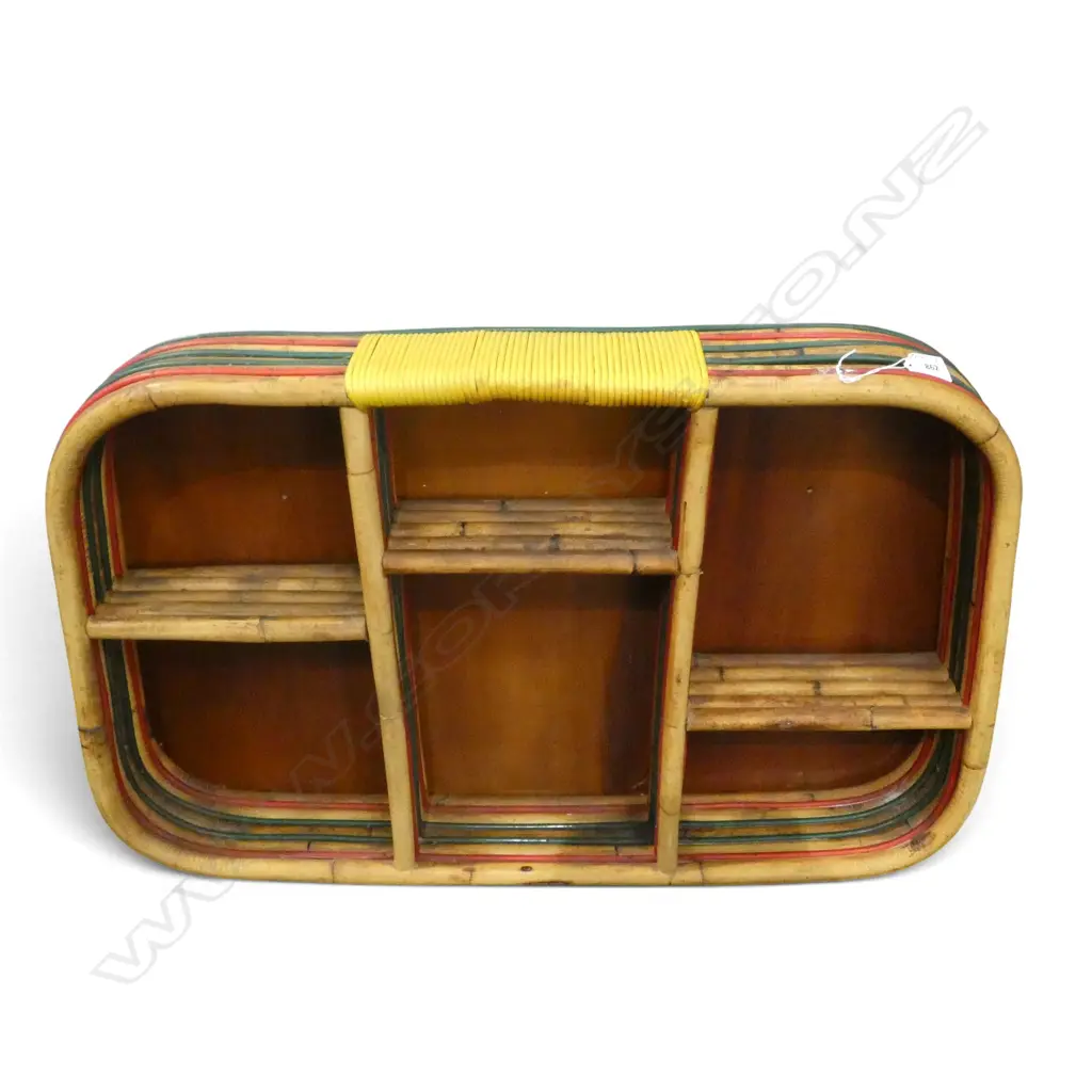 VINTAGE CANE SHELF UNIT 810x110520mm Image 1++