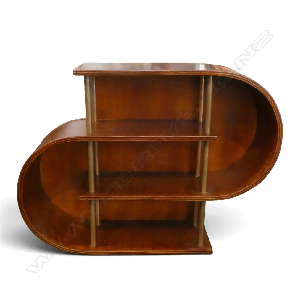 VINTAGE BENT WOOD SHELF UNIT 660x200x480mm Image 1++