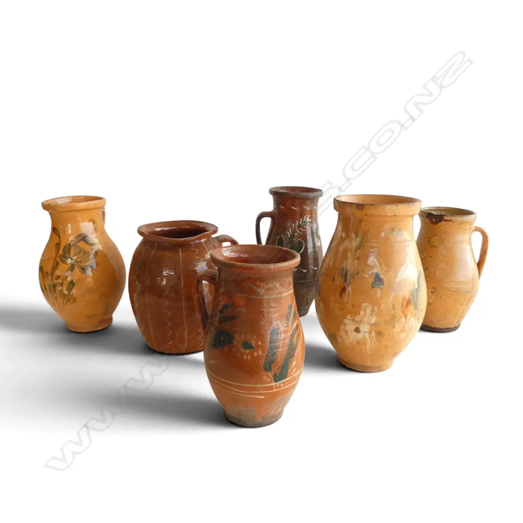 6 TERRACOTTA VESSELS faults H.270mm Image 1++
