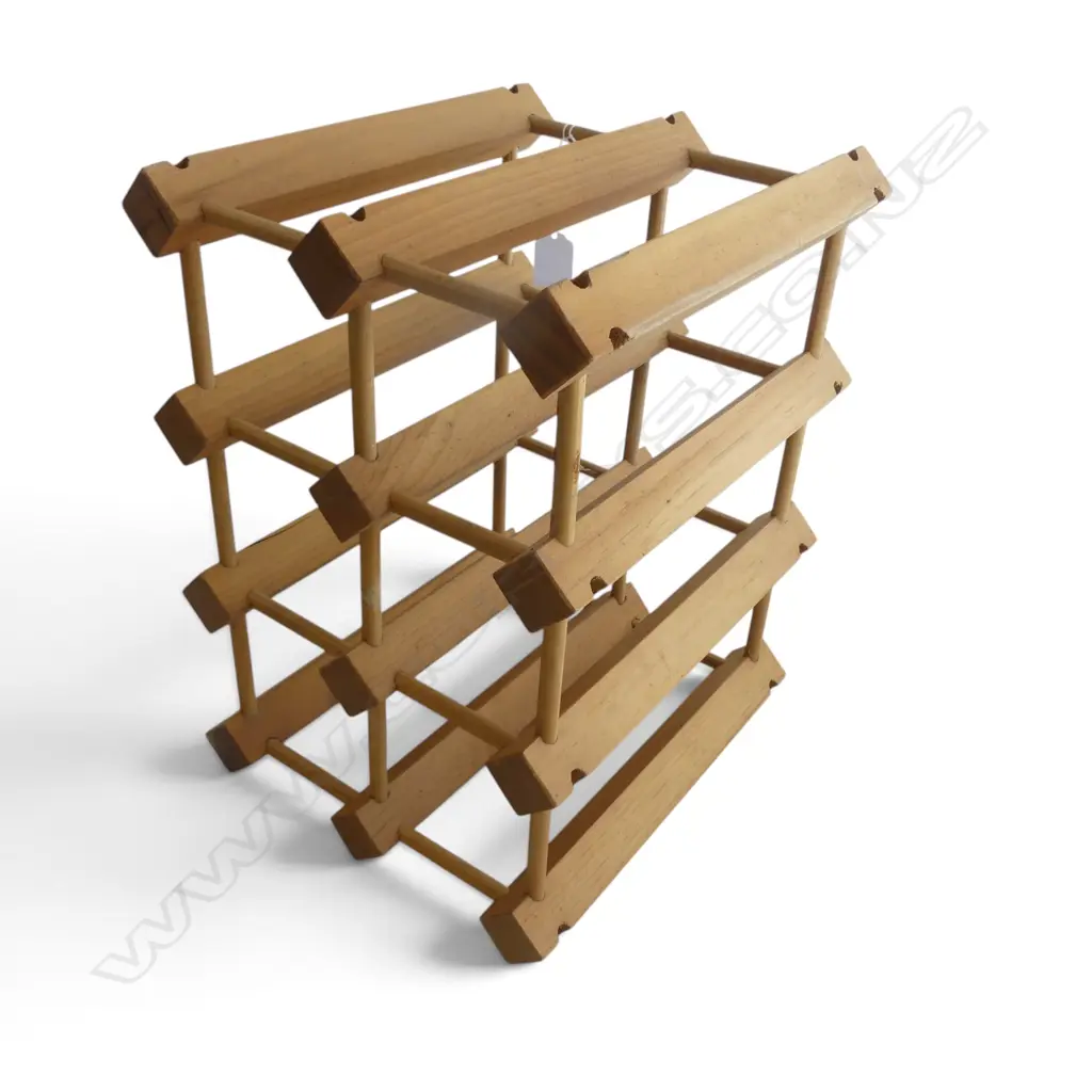VINTAGE WOODEN WINE RACK, 360MM X 260MM Image 1++