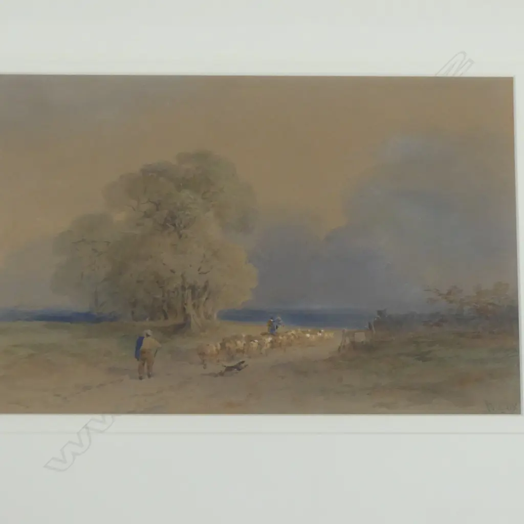 D. COX, LATE 19th / EARLY 20thC LANDSCAPE WC, 180x285mm Image 1++