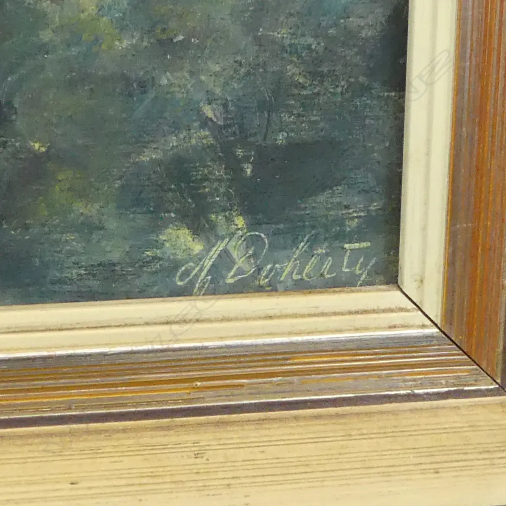 M. DOHERTY (NZ 1909-1984), FRAMED OIL ON BOARD, WILD WEST COAST BEACH AUCKLAND AREA, 490 x 640MM Image 1++