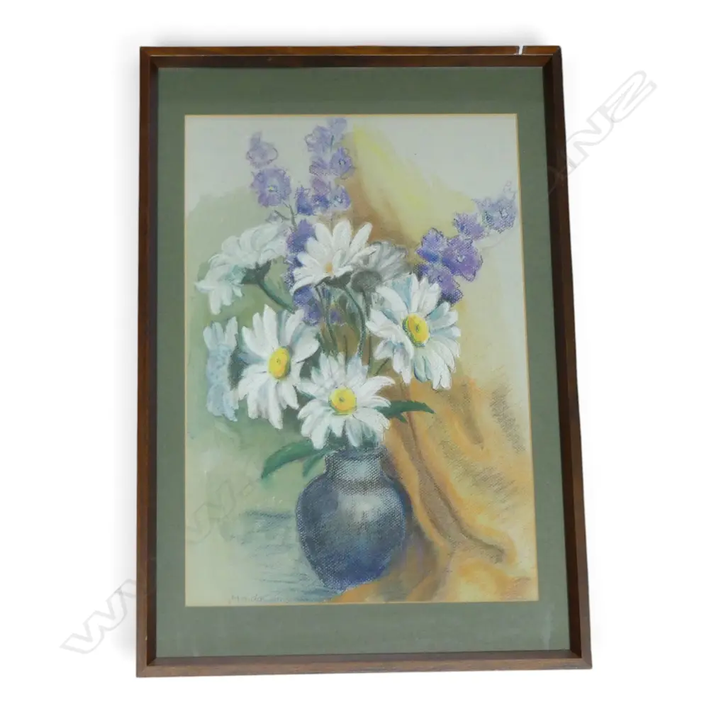 FRAMED PASTEL STILLIFE SIGNED MAIDA CAMERON H440 W300MM Image 1++