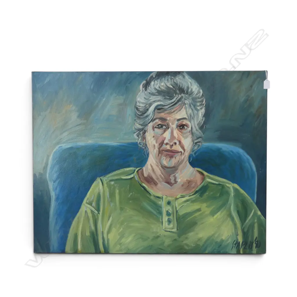 ROGER STAPLES (1942-2025) 'TRISH' OIL ON CANVAS, SIGNED & DATED '90 710x915mm Image 1++