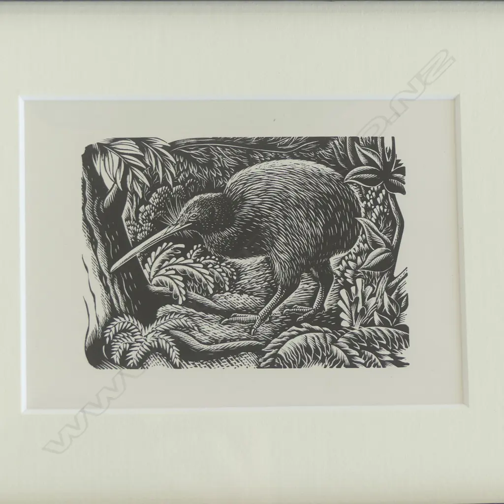 E MERVYN TAYLOR, KIWI, ORIGINAL BOOKPLATES FROM ENGRAVINGS ON WOOD, 80x120mm Image 1++