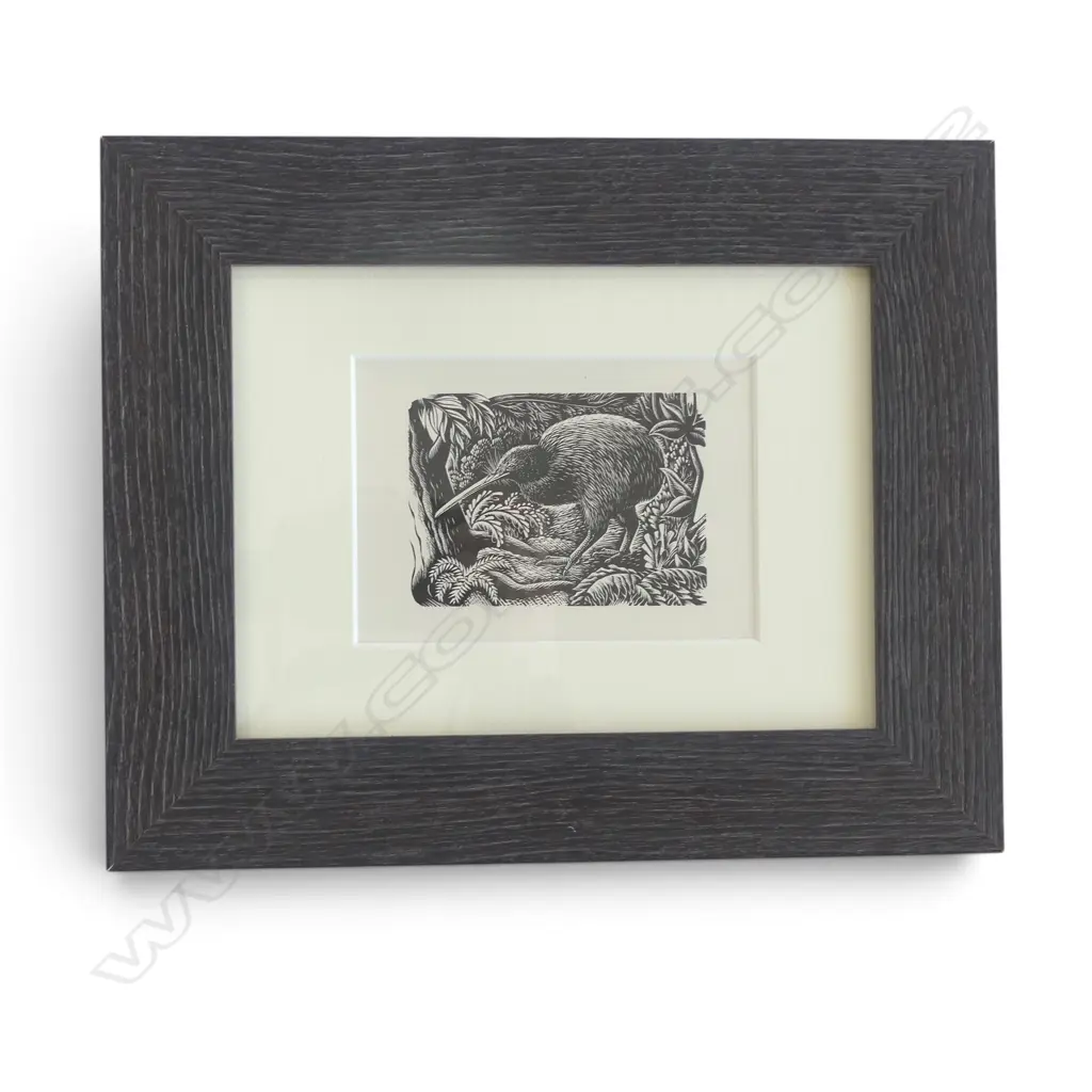E MERVYN TAYLOR, KIWI, ORIGINAL BOOKPLATES FROM ENGRAVINGS ON WOOD, 80x120mm Image 1++