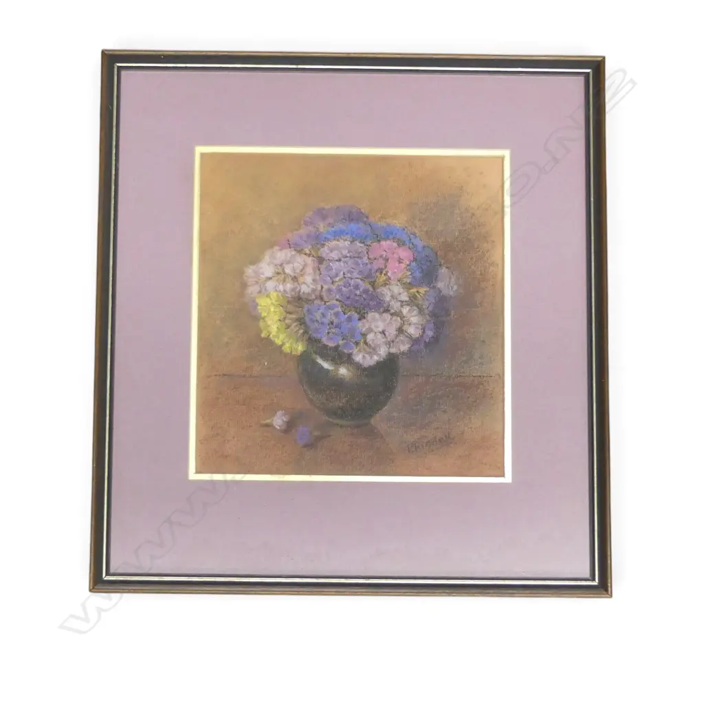 FRAMED ARTWORK STILLIFE SIGNED P RIDDLE H240 W220MM Image 1++