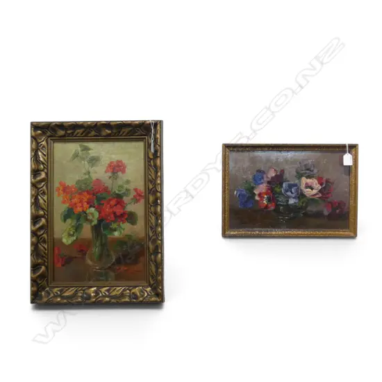 2 FRAMED STILLIFES OILS SIGNED ETHEL WYNDOUST H440 W280MM H240 W370MM