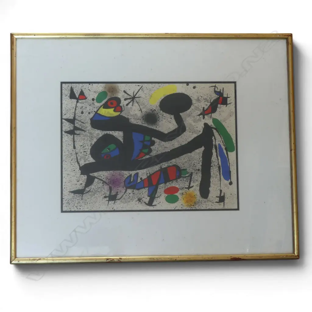 JOAN MIRO, THE DAMSEL AND THE BUTTERFLY, LITHOGRAPH, 380x270mm Image 1++