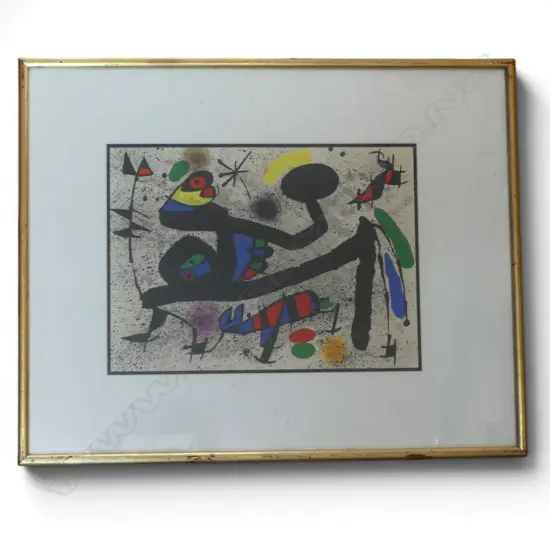 JOAN MIRO, THE DAMSEL AND THE BUTTERFLY, LITHOGRAPH, 380x270mm