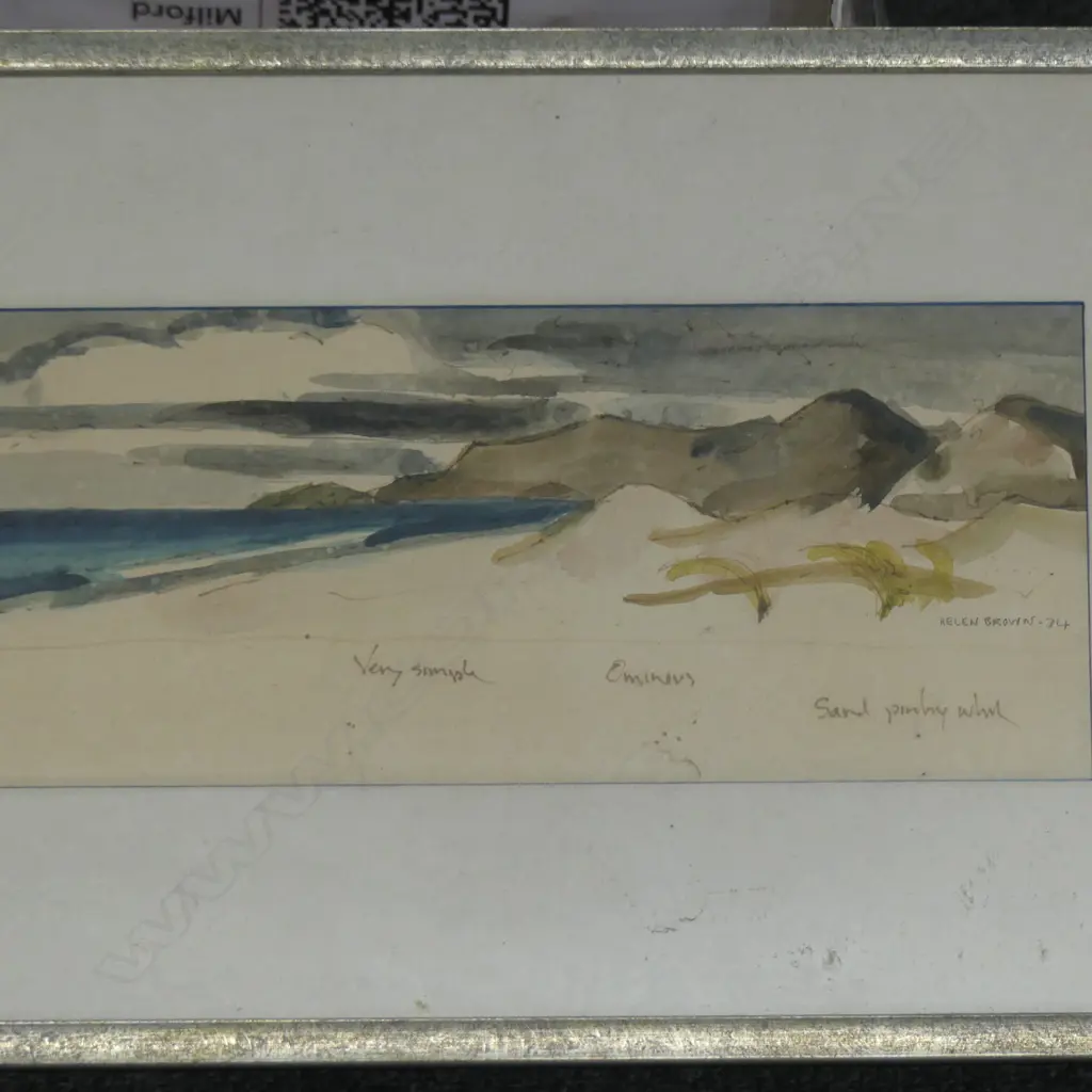 COASTAL W/C SIGNED HELEN BROWN H140 W350MM Image 1++