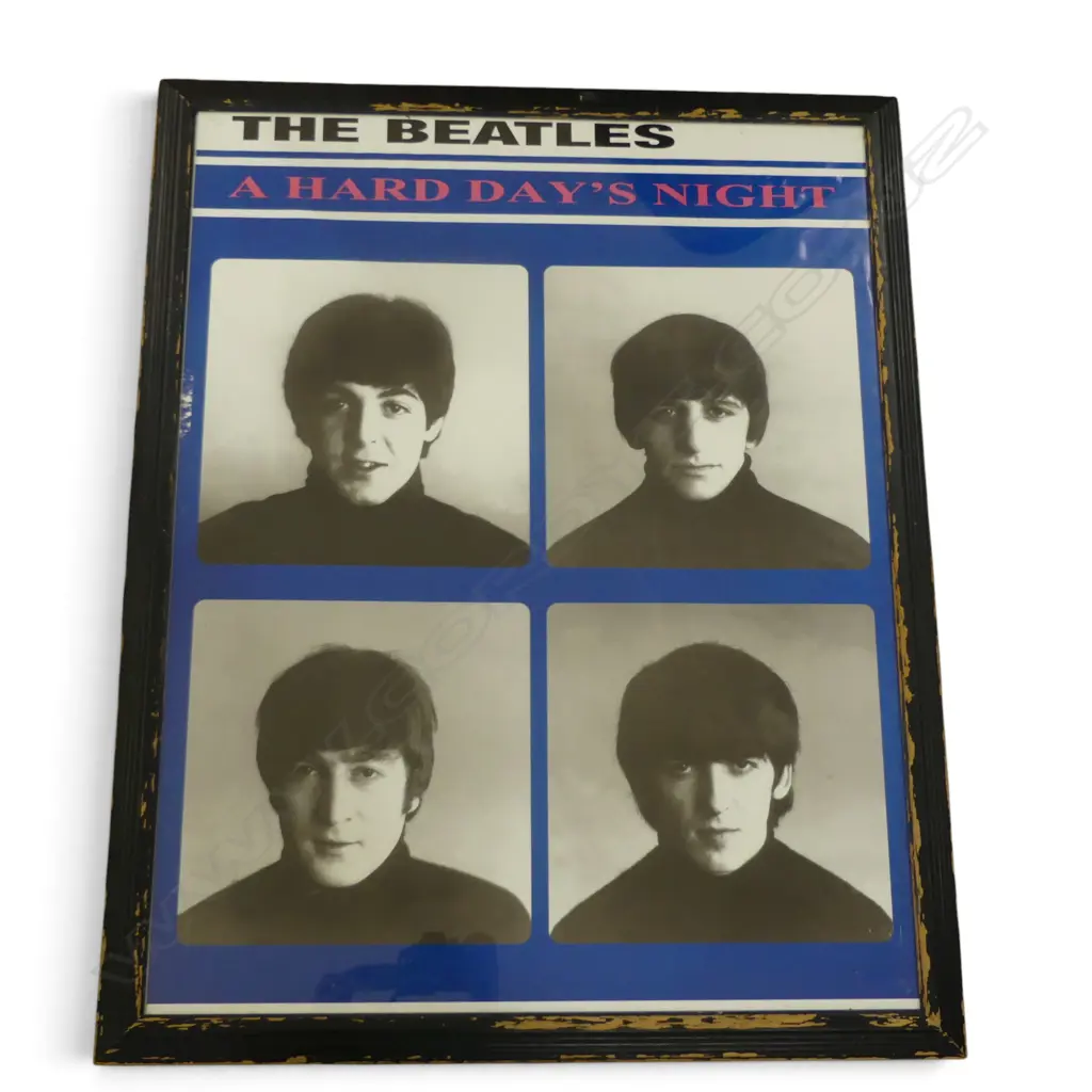 THE BEATLES A HARD DAYS NIGHT FRAMED POSTER 820x640mm Image 1++
