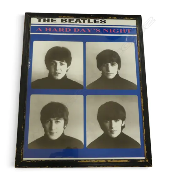 THE BEATLES A HARD DAYS NIGHT FRAMED POSTER 820x640mm
