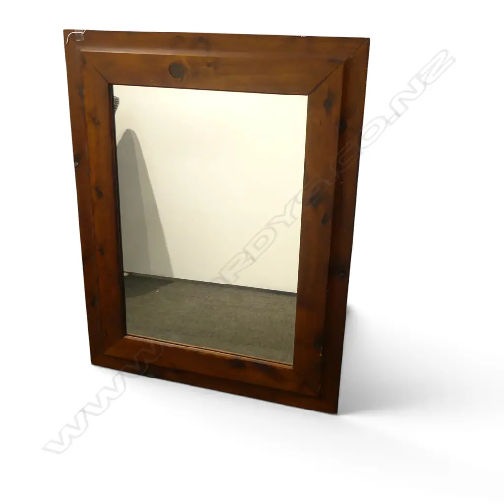 MODERN MIRROR, STAINED PINE FRAME 820x1045mm Image 1++
