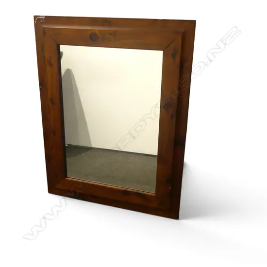 MODERN MIRROR, STAINED PINE FRAME 820x1045mm