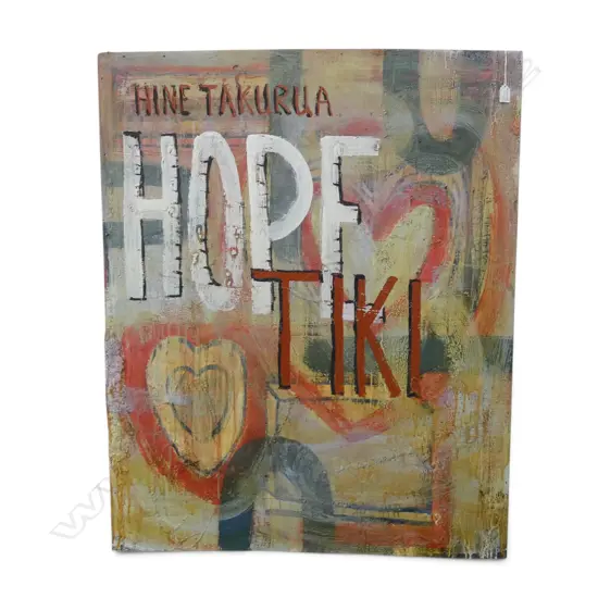 ARTIST UNKNOWN ACYRLIC ON BOARD HINE TAKURUA 1110 X 900 MM