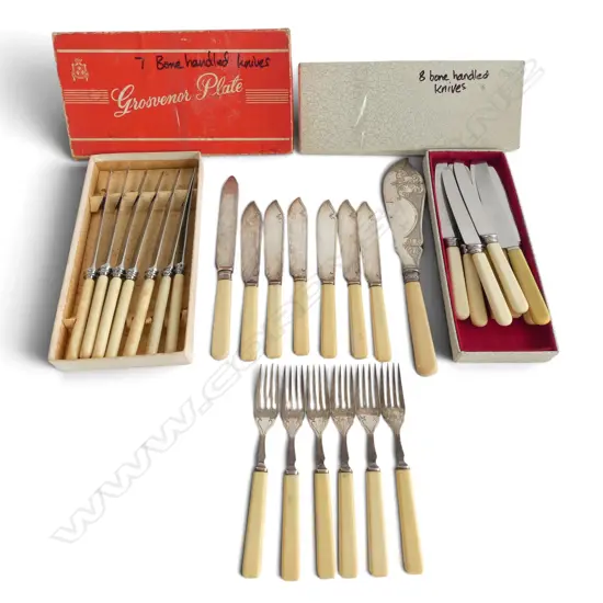ASST. IVORINE 'BONE' HANDLED CUTLERY