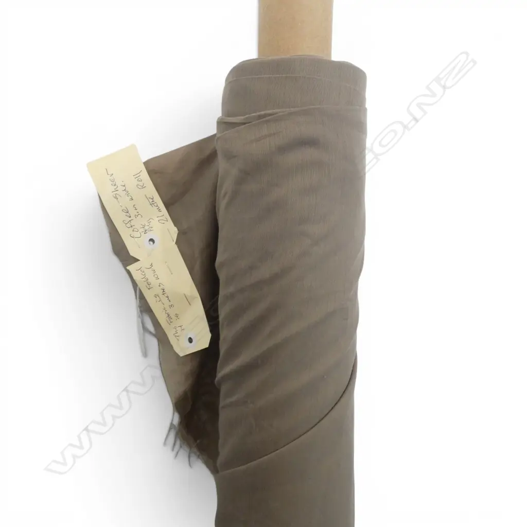 FABRIC BOLT; COFFEE SHEER, FABRIC FOLDED OVER 3M WIDE 9.2M Image 1++