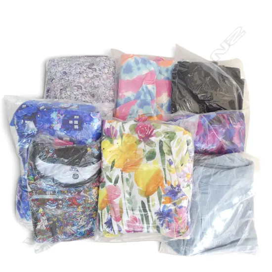 ASST. L-2XL UNUSED CLOTHING; 'CRAFTY CAT' LONG LINE GARMENTS & BLUE ILLUSION JEANS