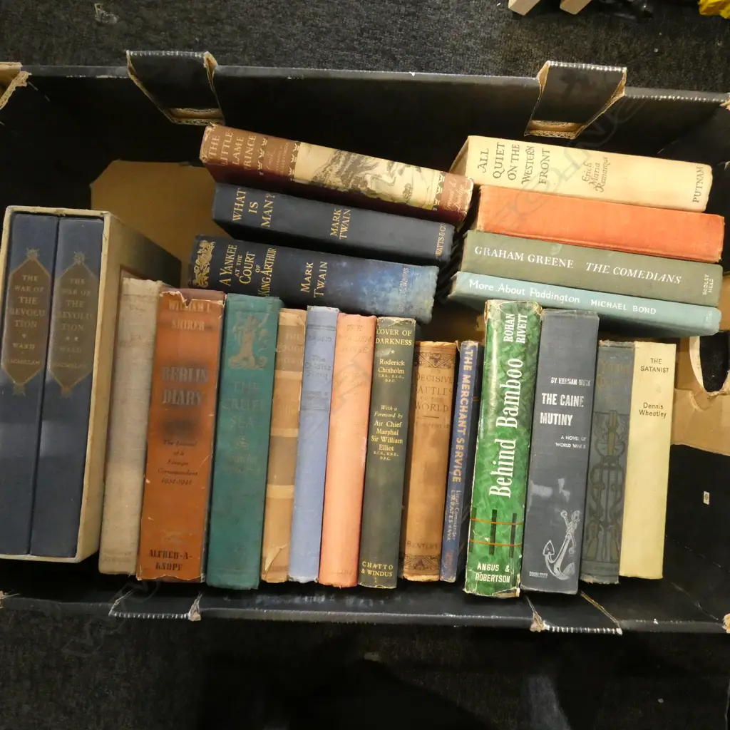 ASST. BOOKS, WAR INTEREST ETC, SOME 1ST ED INCL. MARK TWAIN 'WHAT IS MAN?' WATTS & CO. 1910 Image 1++