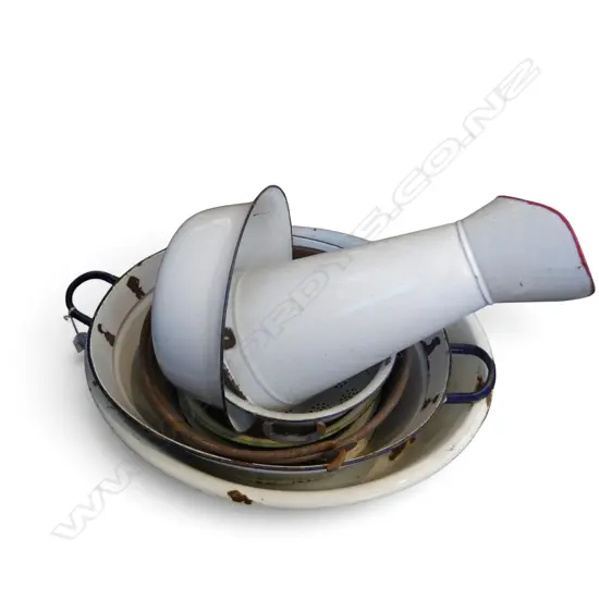 ENAMEL BASINS W.620mm + JUG H.410mm
