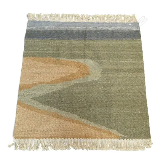 MOSSANA HAND KNOTTED WOOL FLOOR RUG L1200 W1220MM