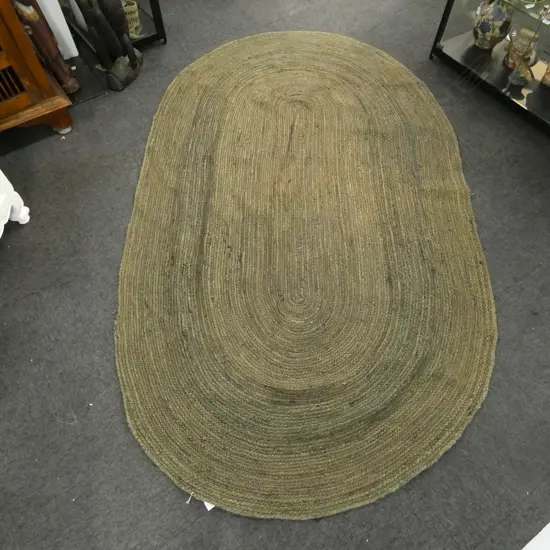 OVAL JUTE RUG 2500x1450mm