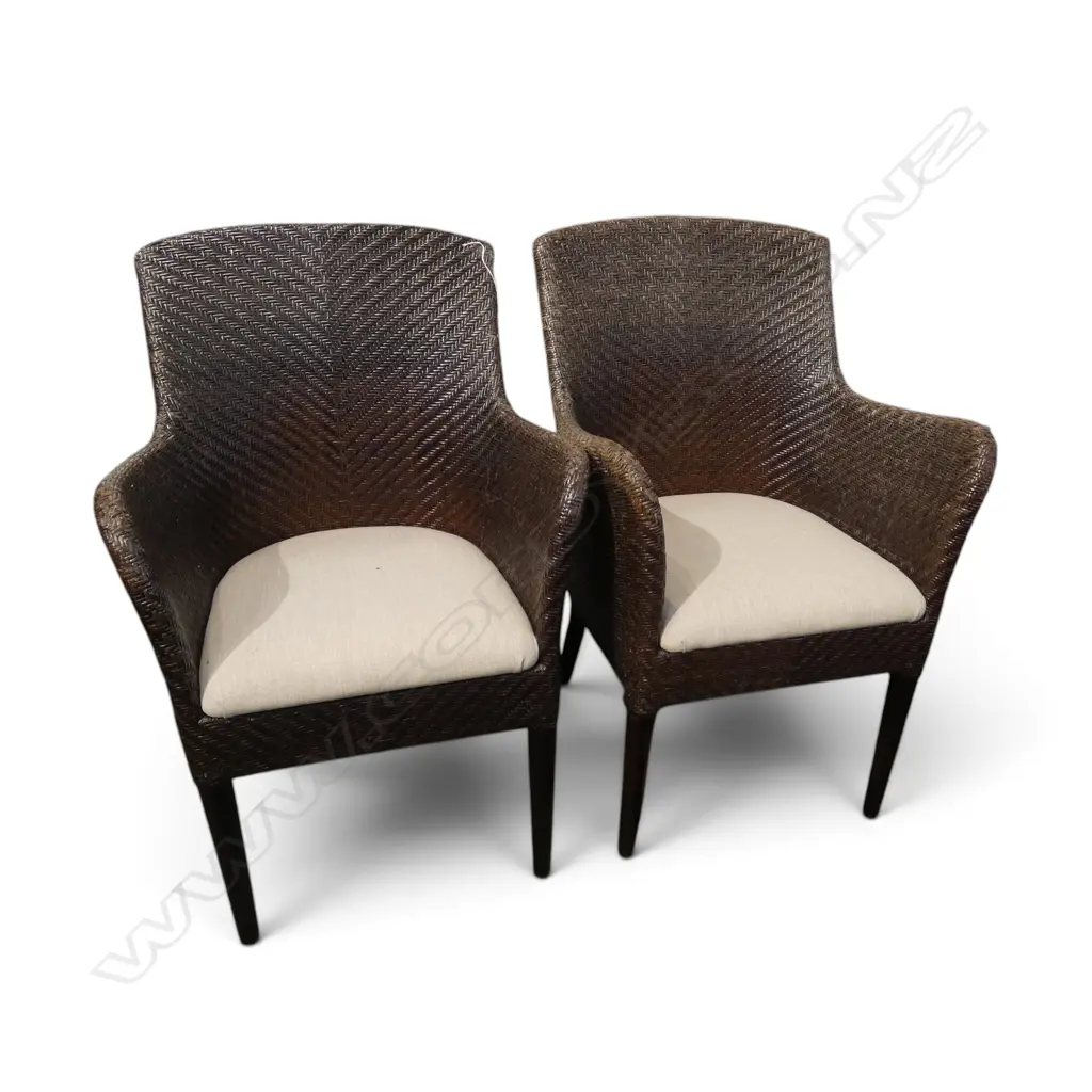 PR WICKER ARMCHAIRS w. cushions H.910mm Image 1++