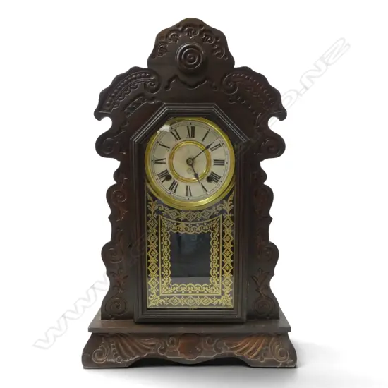 ANTIQUE ANSONIA GINGERBREAD MANTLECLOCK H570MM