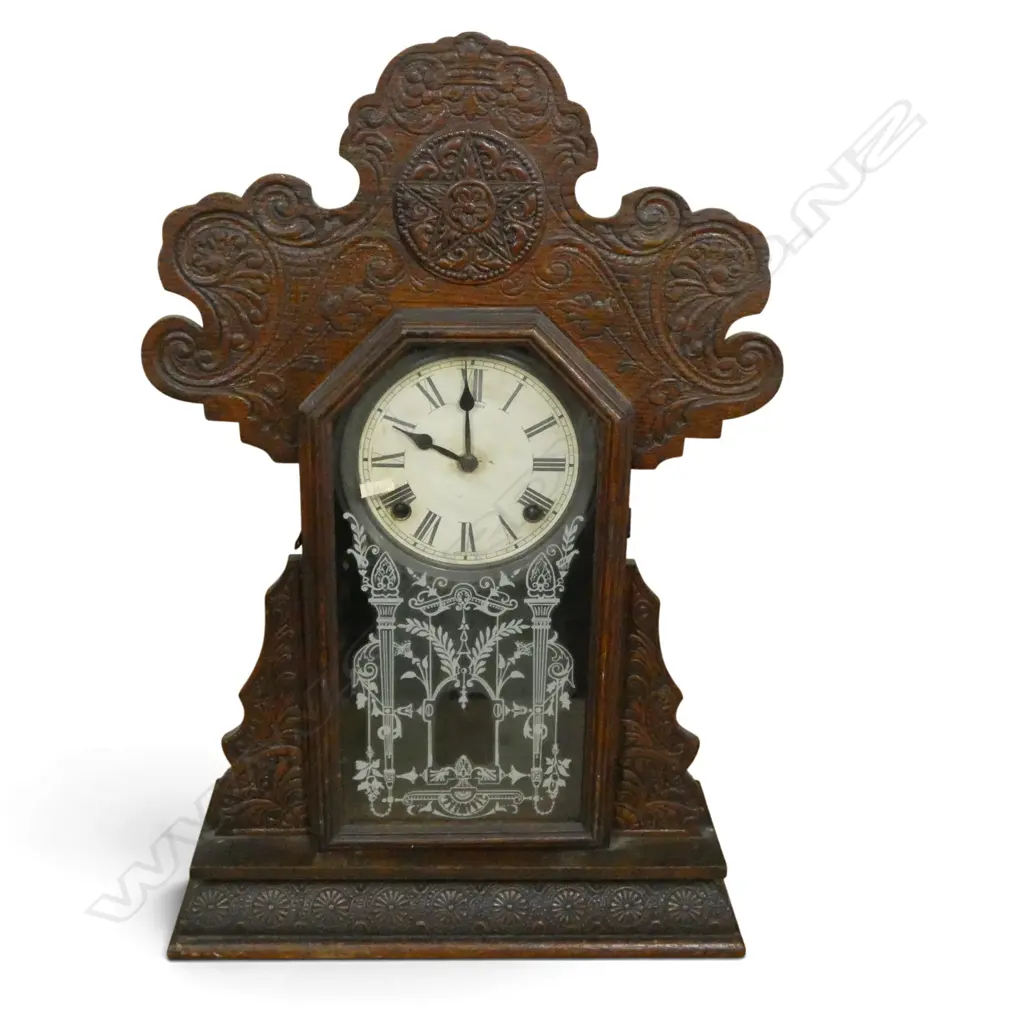 ANTIQUE ANSONIA GINGERBREAD MANTLECLOCK H570MM Image 1++