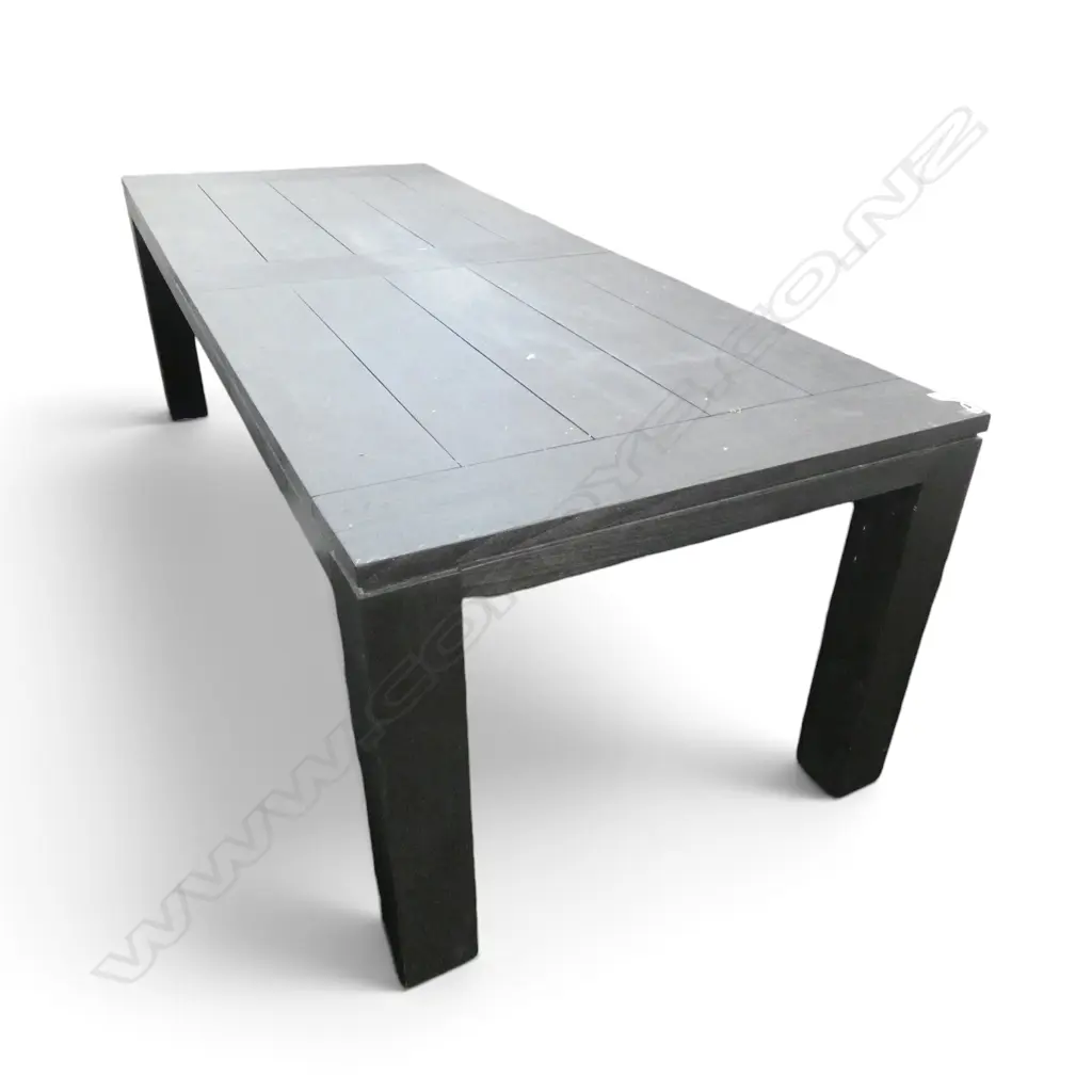 BLACK PAINTED PLANK TOP TABLE 2400x1000x780mm Image 1++