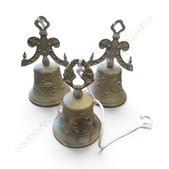 3 BRASS BELLS H.210mm