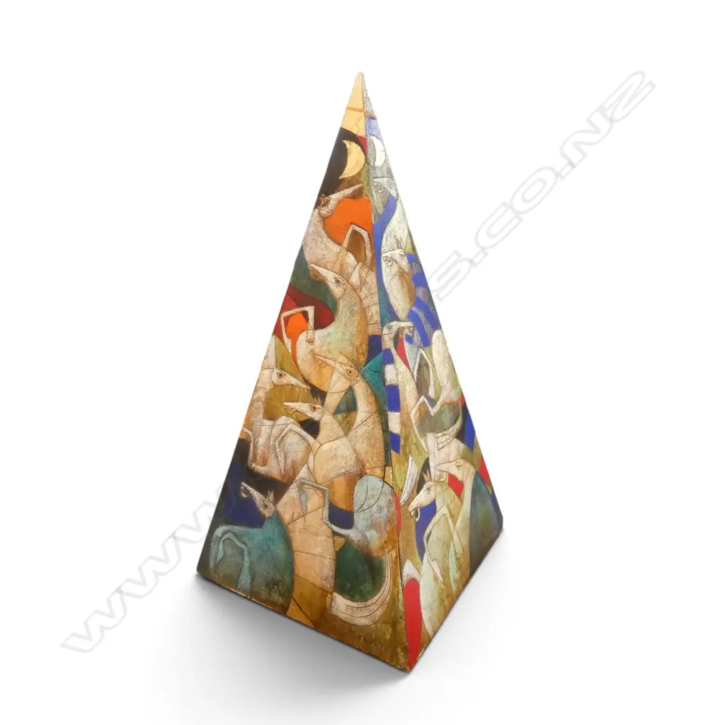 Franco Anselmi, Pyramid, acrylic mixed media, H.1000mm Image 1++