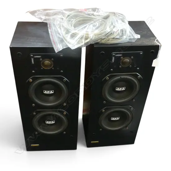 PR LAMBERT AUDIO SPEAKERS 250x210x590mm MINOR FAULT TO ONE SPEAKER