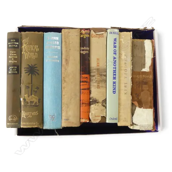 9 BOOKS – SCOTTISH, GALLIPOLI, KIWI TROOPER, CANT. REGIMENT ETC 